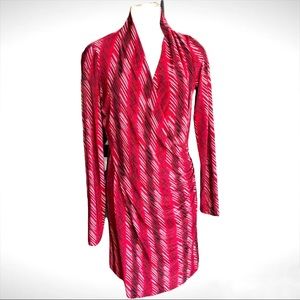 Norma Kamali faux wrap long sleeve Dress